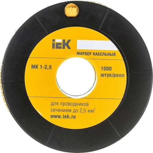 

Маркер на кабель IEK UMK10-A МК1- 2,5мм символ "А" (1000шт/упак), UMK10-A