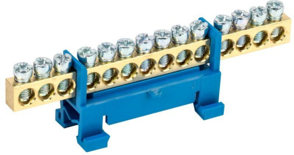 Изображение товара Шина нулевая IEK ШНИ-6х9-14-К-С с изолятором для электромонтажа