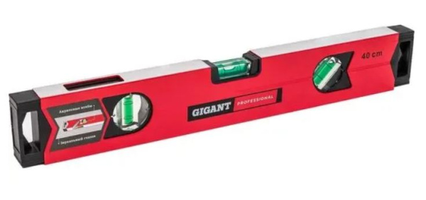 Изображение товара Уровень Gigant GPGW-40-1 магнитный алюминиевый 400 мм профессиональный