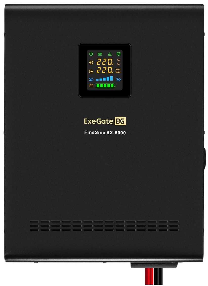 Комплект Exegate FineSine SX-5000.LCD.AVR.2SH.T EX296668RUS ИБП EX296004RUS + батарея 90Aч EX285655RUS 4шт (инвертор, синус, для котла, настенный) 500