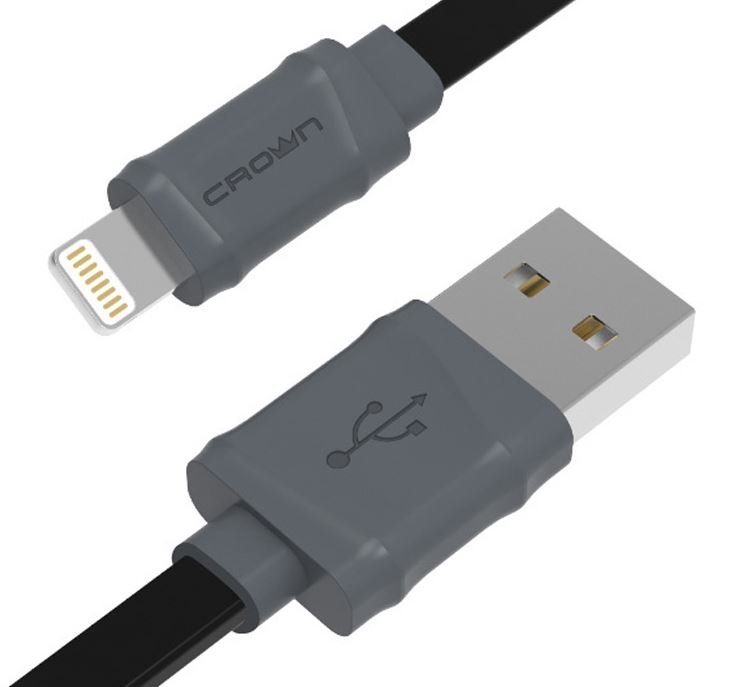 

Кабель Crown CMCU-006L CM000003792 USB - Lightning black, CMCU-006L