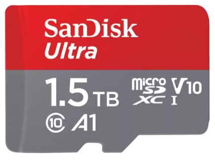 

Карта памяти microSDXC 1500GB SanDisk SDSQUAC-1T50-GN6MN Ultra Class 10, UHS-I, 150MB/s, SDSQUAC-1T50-GN6MN