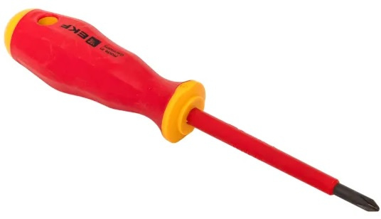 Изображение товара Диэлектрическая отвертка EKF PH-1-80-PRO-IN с изоляцией до 1000 В безопасная