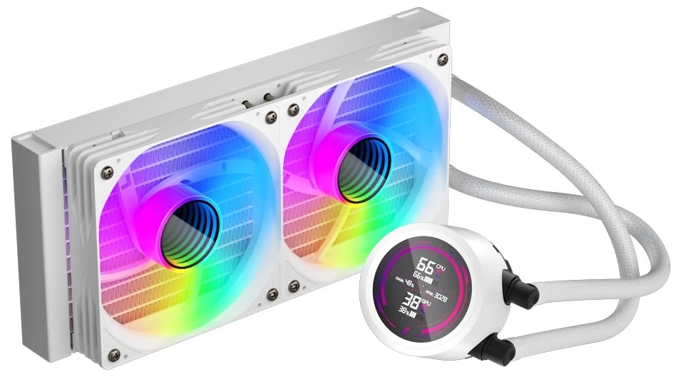 

Система охлаждения жидкостная 1STPLAYER TS4 240 White (2*120mm), TS4 240 White