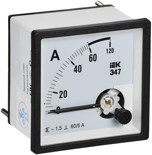 

Амперметр IEK IPA10-6-0060-E Э47 60/5А кл. точн. 1,5 72х72мм, IPA10-6-0060-E
