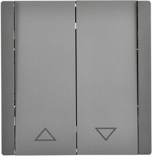 

Выключатель двухклавишный для жалюзи IEK FP-V15-0-10-1-K46 FORTE&PIANO 10А FP511 сталь, FP-V15-0-10-1-K46