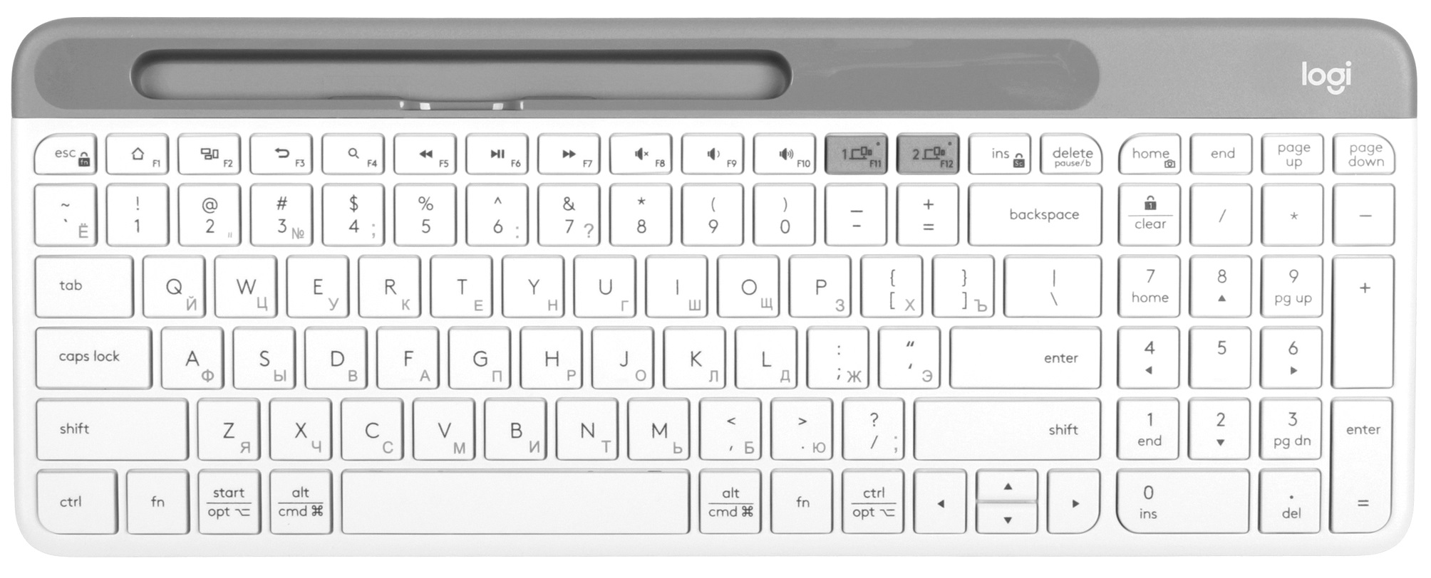 

Клавиатура Logitech K580 920-009209 BT/Radio белая, K580