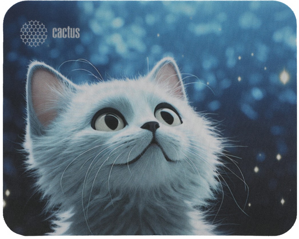 

Коврик для мыши Cactus CS-MPC-P06XS White Cat 220x180x2мм, CS-MPC-P06XS