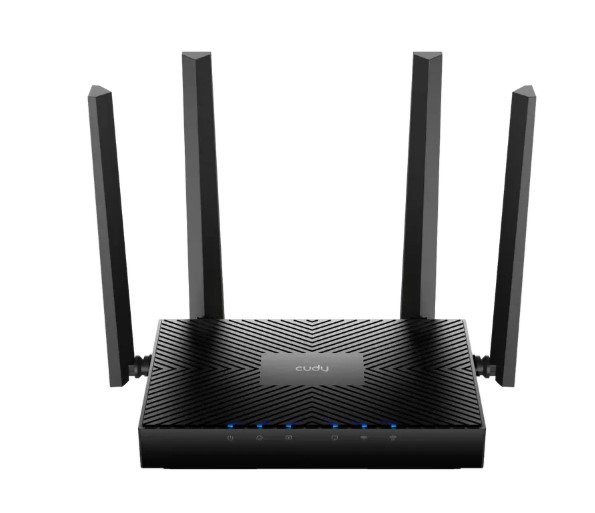 Роутер Cudy WR3000E 2.0 Wi-Fi 6 AX3000, 2,4/5 ГГц, до 2976 Мбит/с, 5x1 Гбит/с, IPv6, 4 антенны, черный