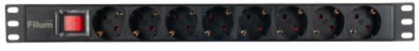 Изображение товара Блок розеток 19", 8 розеток Filum FL-PDU19-8SCH-PS-2MC14 (УЦЕНЕННЫЙ)