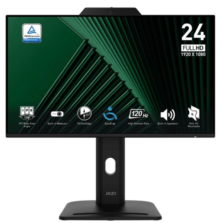 

Монитор 23,8" MSI PRO MP242PMG 9S6-3PD89T-005 1920x1080, 16:9, IPS, 1500:1, 100M:1, 1ms, cam, HDMI, DP, VGA, 2xUSB-A, USB-B, Speaker, Tilt, Swivel, He, PRO MP242PMG