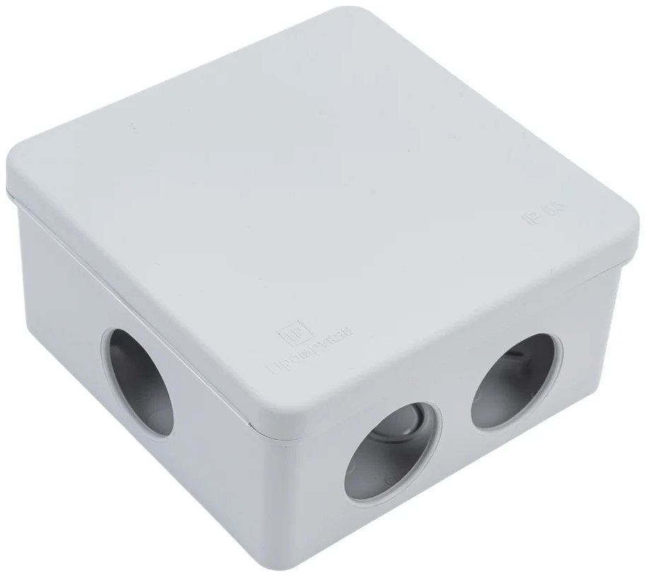 

Коробка распределительная Промрукав 40-03025 для прямого монтажа, безгалогенная (HF), атмосферостойкая, серая, 100х100х50, 40-03025