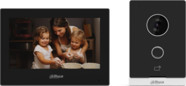 Изображение товара Комплект видеодомофона Dahua DHI-KTW04 IP полностью цифровая система PoE