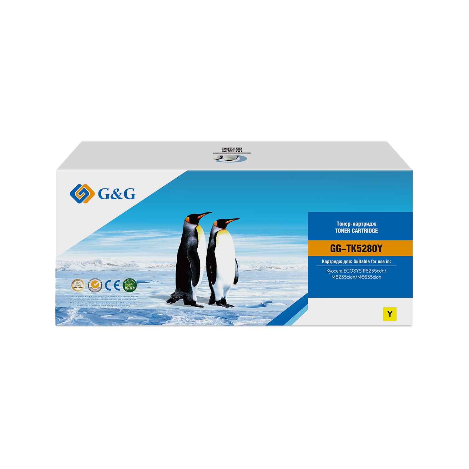 

Картридж G&G GG-TK5280Y лазерный TK5280Y желтый (11000стр.) для Kyocera ECOSYS P6235cdn/M6235cidn/M6635cidn, GG-TK5280Y