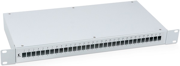 

Кросс оптический стоечный Cabeus FO-19-32SC 19" на 32 SC (LC duplex) со сплайс пластиной и КДЗС (без пигтейлов и проходных адаптеров), FO-19-32SC