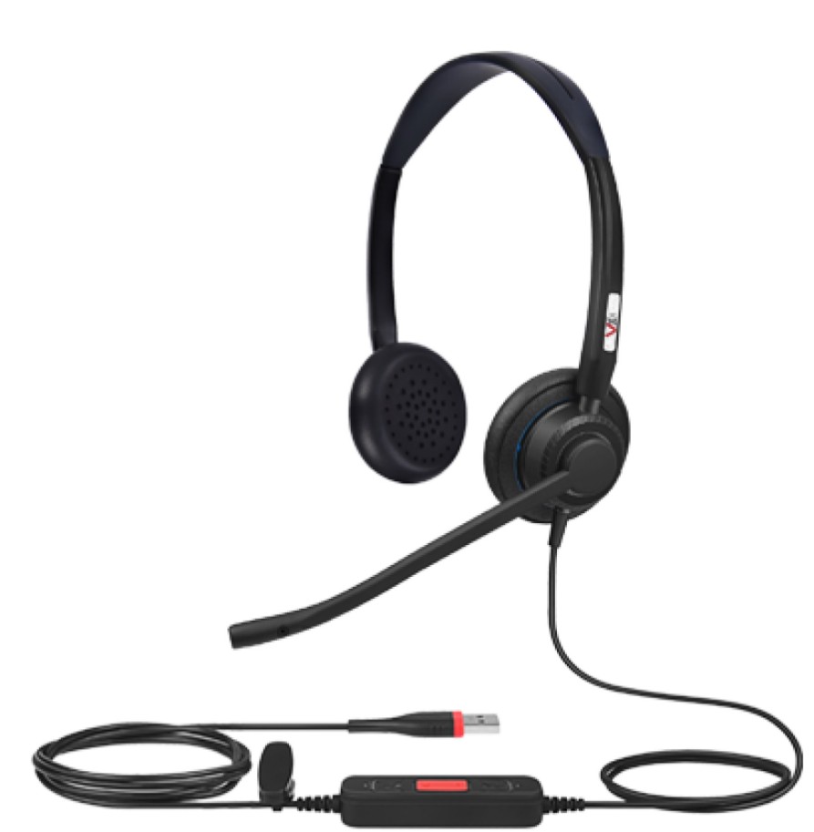 

Гарнитура VoiceXpert VXH-750DM USB с кнопками управления (USB-A, 4 кнопки, 2 динамика, MS), VXH-750DM