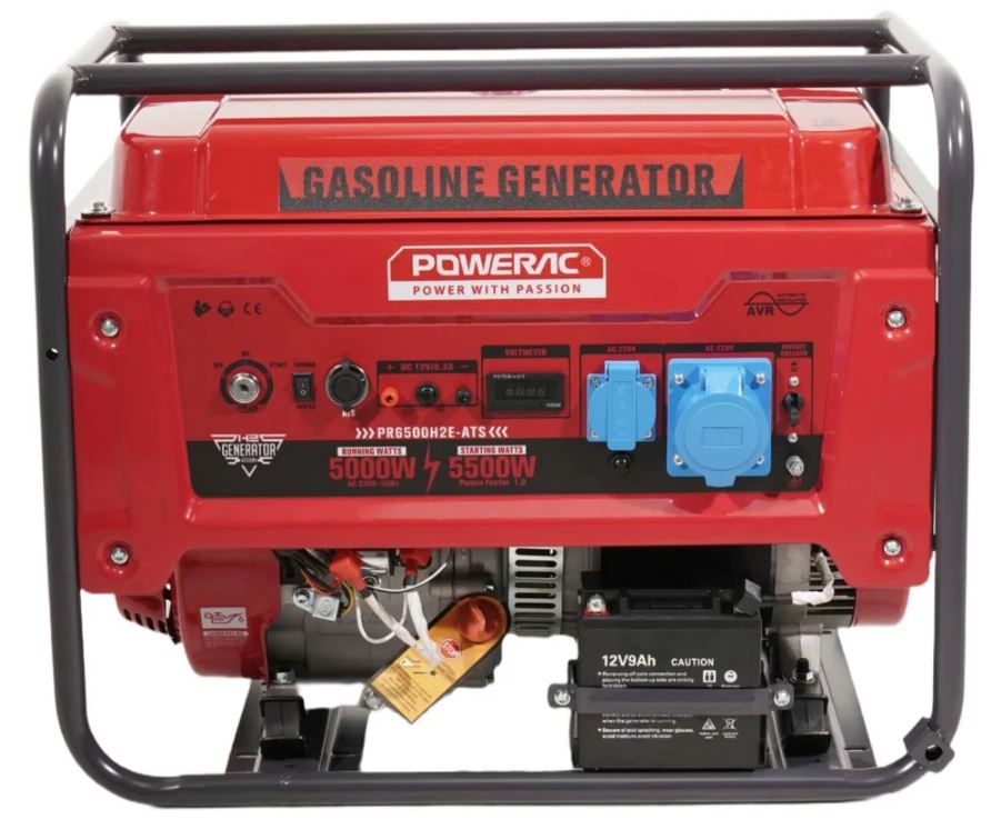 

Генератор бензиновый POWERAC PR6500H2E-ATS 5.5кВт, PR6500H2E-ATS