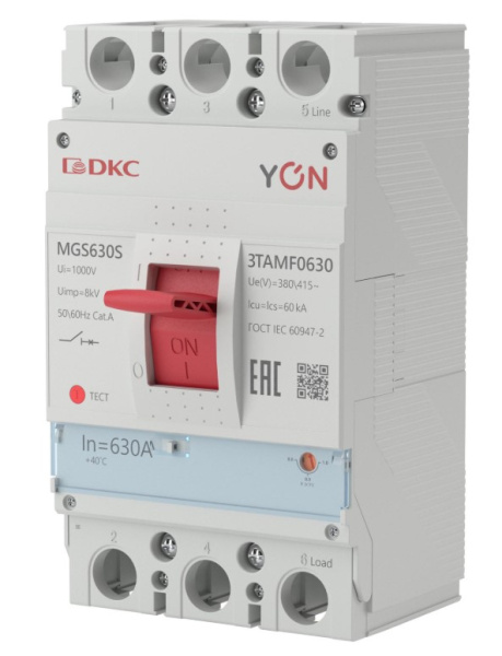 Изображение товара Автоматический выключатель DKC MGS630S-3TAMF0630