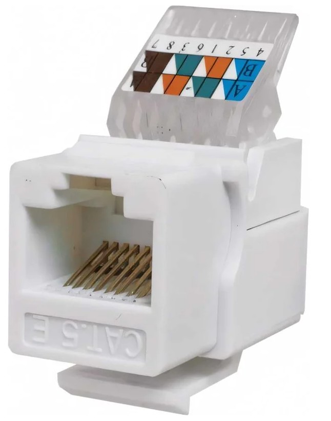 

Модуль SUPRLAN 10-0312-1 информационный KeystoneRJ45 1 кат.5E UTP белый, 10-0312-1