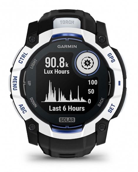 

Часы Garmin Instinct 3 010-02935-03G 50mm Solar SUPERNOVA Whitestone Black Bolt Blue, Instinct 3