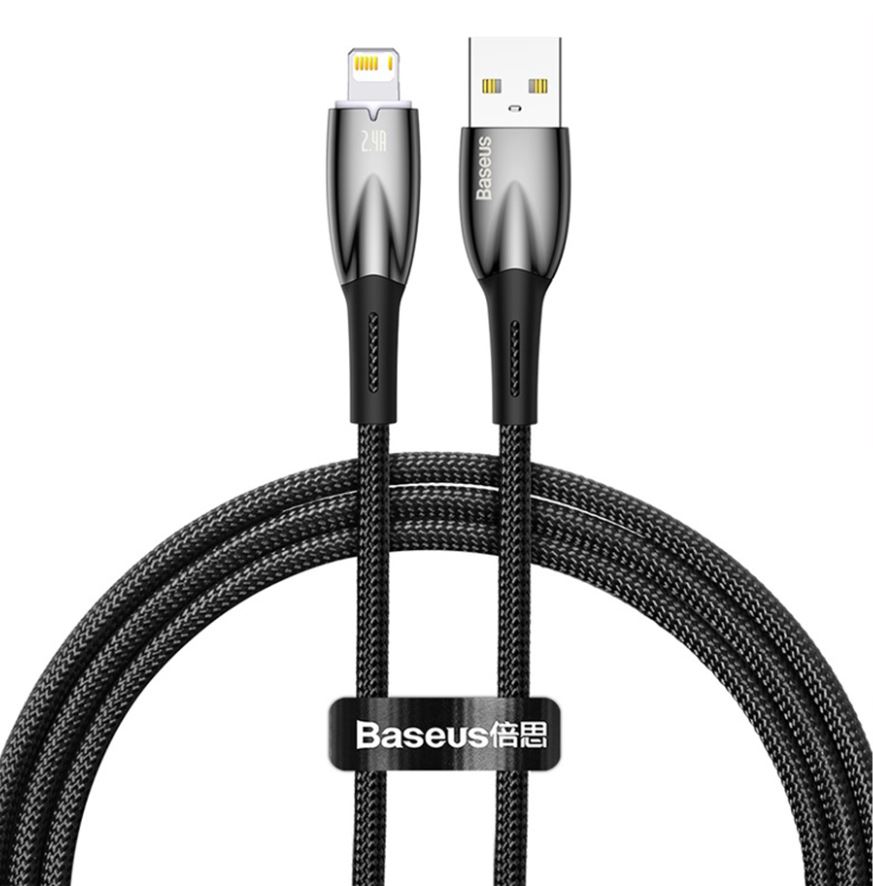 

Кабель интерфейсный Baseus CADH000201 CB000023 2.4A 1м черный, CADH000201