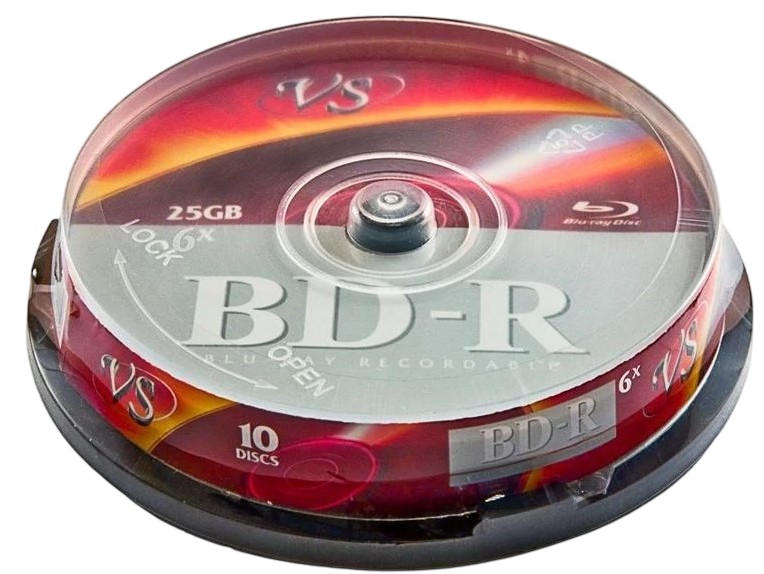 Диск BD-R VS VSBDR6CB1002 25 GB 6x CB/10 (620250)