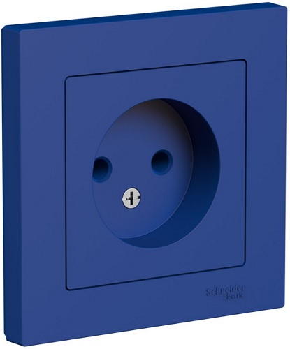 

Розетка без заземления Systeme Electric ATN001140 AtlasDesign 16А, в сборе, Аквамарин, ATN001140