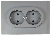 фото Розетка двухместная с заземлением  IEK FP-R24-16-1-K46