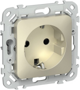 фото Розетка с заземлением  IEK FI-R14-16-1-K37