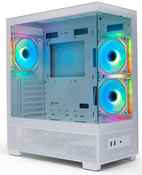 Изображение товара Корпус Xastra Q500-3FM12A-C10-WH ATX Mid Tower белый без блока питания