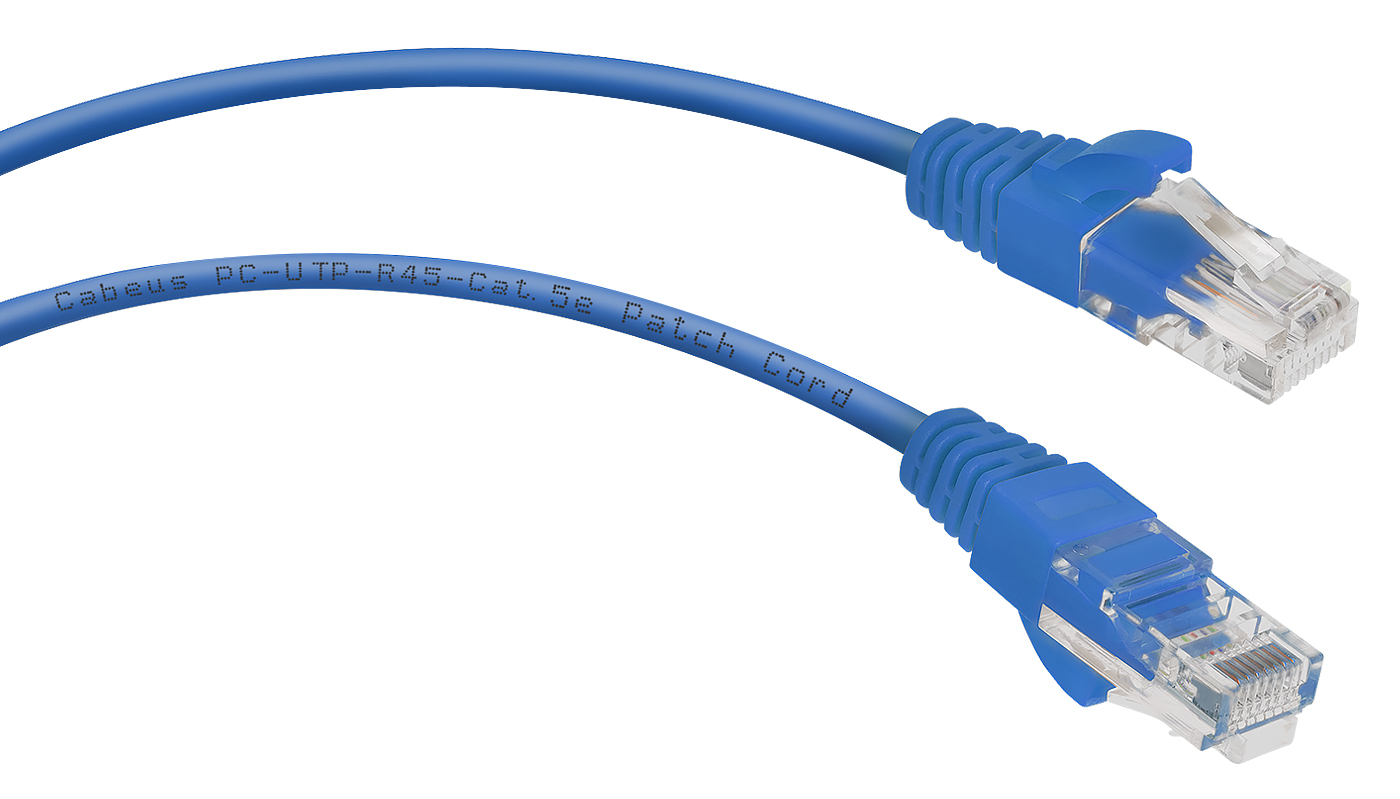 фото Кабель патч-корд U/UTP 5e кат. 5м.  Cabeus PC-UTP-RJ45-Cat.5e-5m-BL