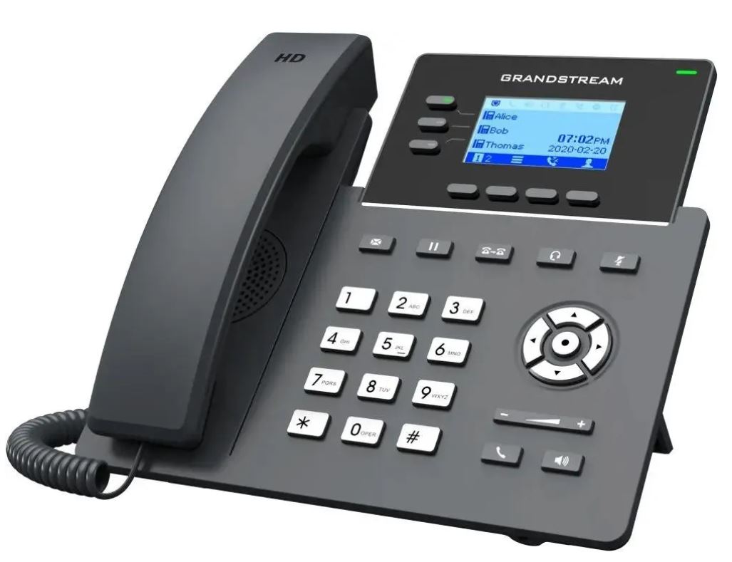 

Телефон VoiceIP Grandstream GRP-2603P 6 SIP аккаунтов, 3 линии 10/100/1000, дисплей 2,48"(132x64), poe , без б/п, GRP-2603P