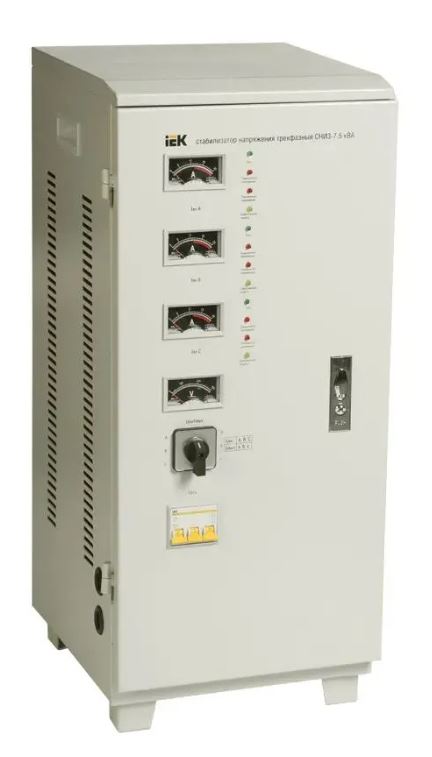 

Стабилизатор IEK IVS10-3-07500 СНИ3 7,5 кВА трех-фазный 3х160÷250В (3х280÷430), IVS10-3-07500