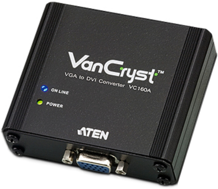 

Конвертер Aten VC160A-AT-G VGA>DVI-D, HD-DB15>DVI-D, Male>Female, БП 5.3V, VC160A-AT-G