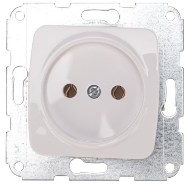 

Розетка KRANZ KR-78-0214 DEA 1-ая керамика б/з с/у 10А мех. белая, KR-78-0214