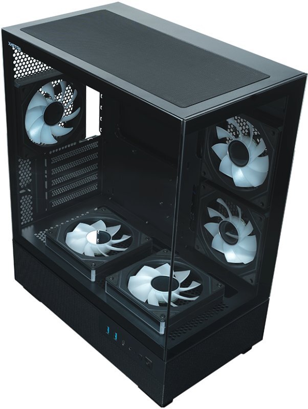 

Корпус mATX Xastra Q400M 5ARGB-C6-UC Black без БП, боковая панель из закалённого стекла, 2*USB 3.0 USB Type-C, Q400M 5ARGB-C6-UC Black