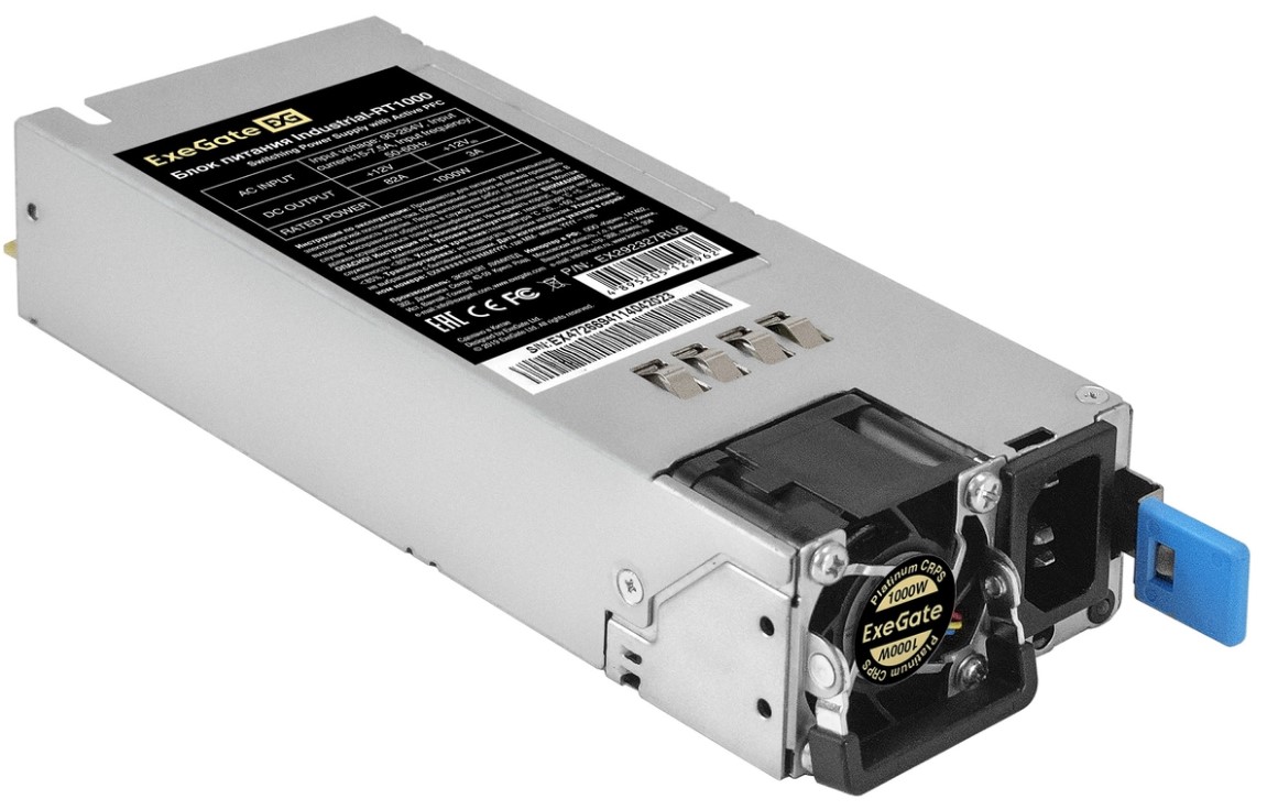 

Блок питания Exegate EX292327RUS 1000W, 80 PLUS Platinum, 40 mm fan, EX292327RUS