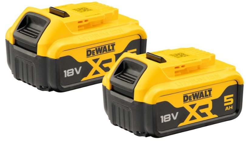 

Аккумулятор DeWALT DCB184P2 Li-Ion, 18В, 5 Ач, 2 шт., DCB184P2