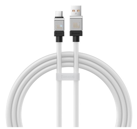 

Кабель Baseus CoolPlay Series CAKW000602 USB to Type-C 100W 1m White (мощность: 100 Вт, передача данных: 480 Мбит/с, отделка: цинк + TPE), CoolPlay Series