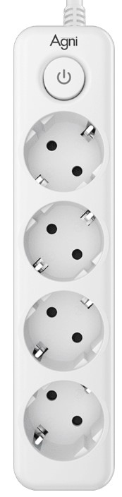 

Сетевой фильтр AGNI TP-FD4E-2m-white 4 розетки, 16А, 4000Вт, 220-250В, 2 м, 3x1,5mm2, белый, TP-FD4E-2m-white