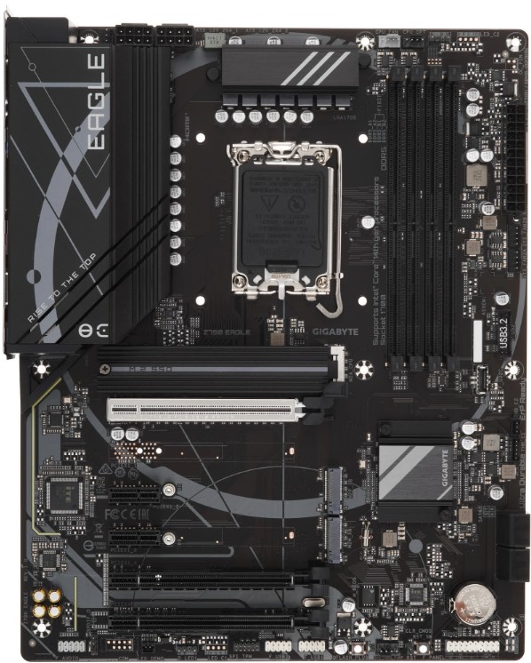 

Материнская плата ATX GIGABYTE Z790 EAGLE (LGA1700, Z790, 4*DDR5 (7600), 3*PCIe, 3*M.2, 4*SATA, 6*USB 3.2, 2*USB 2.0, HDMI, DP), Z790 EAGLE