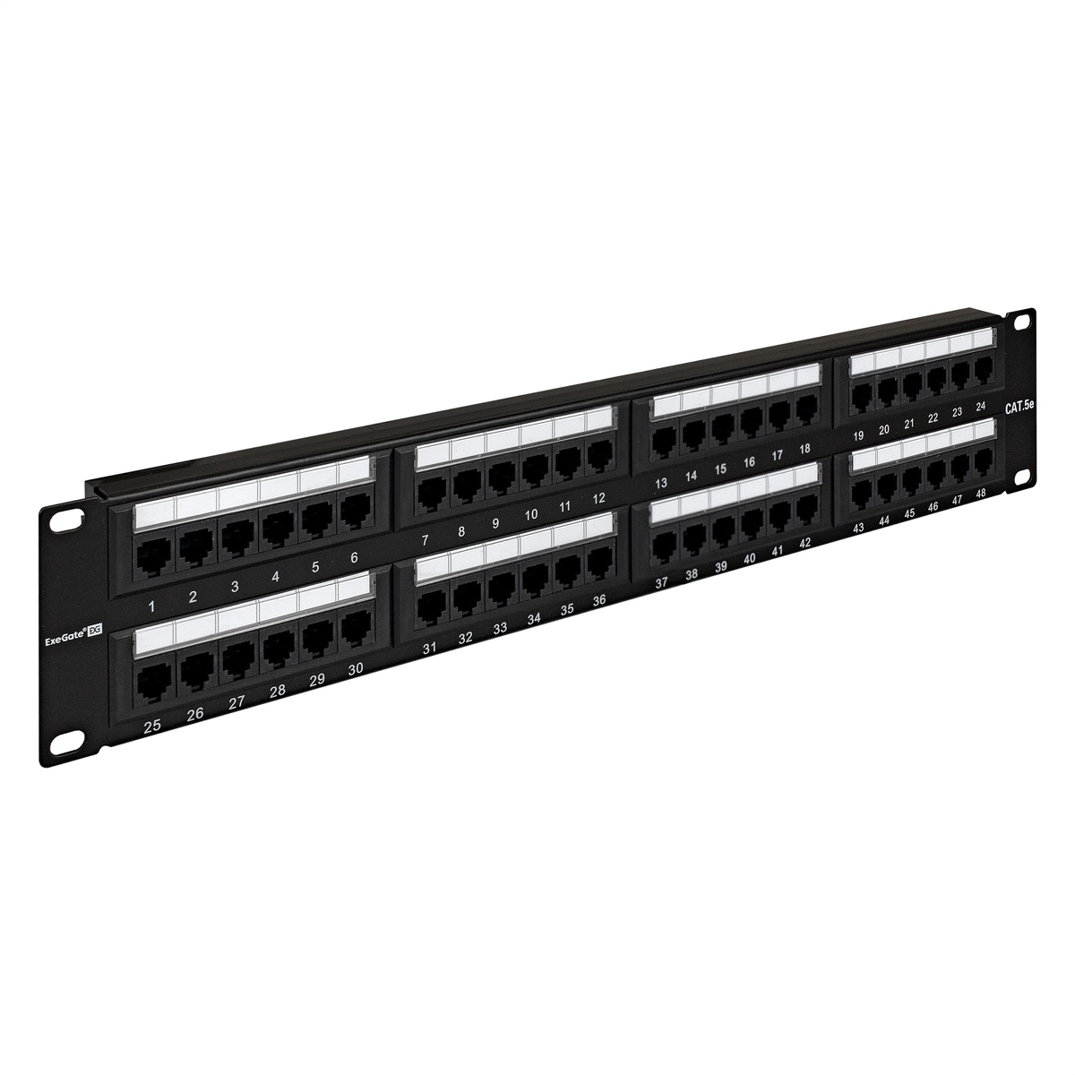 

Патч-панель Exegate EPP3-19-48-8P8C-C5e-110D EX256753RUS (19", UTP, 48 port, cat.5e, KRONE&110(dual IDC), 2U, RoHS, Black, RTL), EPP3-19-48-8P8C-C5e-110D