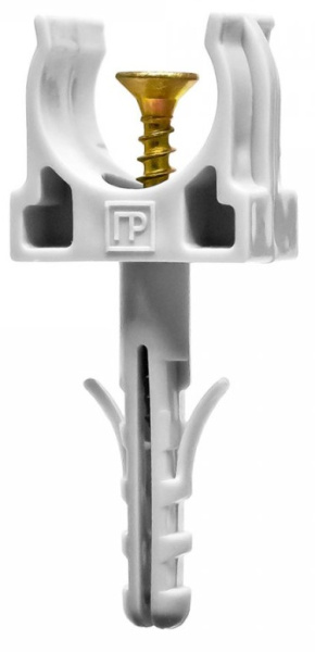 Изображение товара Клипса для труб Промрукав PR13.0215 пластик серый 100 шт