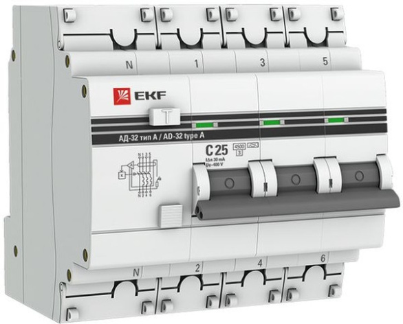 фото Автомат дифференциальный EKF DA32-25-30-4P-a-pro в Перми