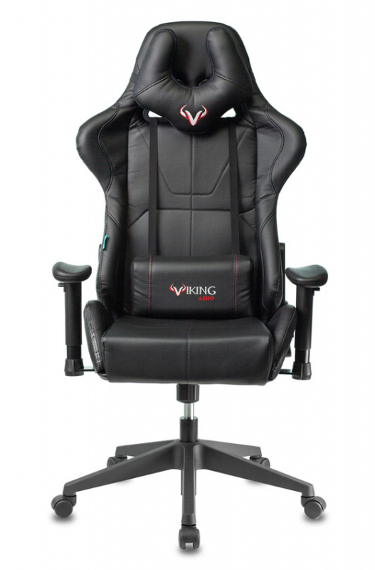 

Кресло Бюрократ VIKING 5 AERO BLACK цвет черный, искусственная кожа, с подголов. крестовина пластик, VIKING 5 AERO BLACK