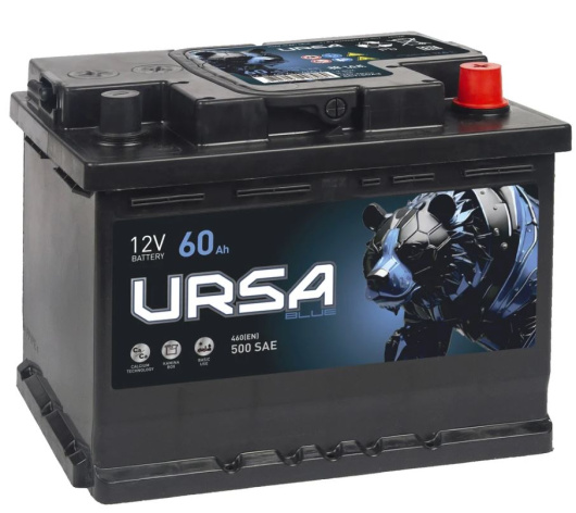 Изображение товара Автомобильный аккумулятор URSA Blue 60Ah UU600 надежный запуск и стабильное питание