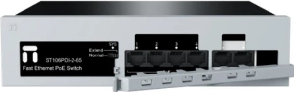 Изображение товара Неуправляемый коммутатор Netis ST106PDI-2-65 с PoE+ 4 порта для видеонаблюдения и Wi-Fi