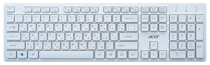 

Клавиатура Acer OKW123 ZL.KBDEE.00D белый USB, OKW123