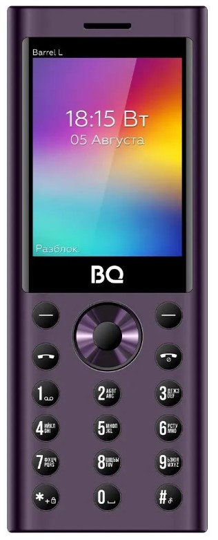 

Мобильный телефон BQ 2458 Barrel L Purple+Black 2.4", BT, 0.08MP, SIM: 3, Mini+2*Nano, 1000 mAh, 2458 Barrel L Purple+Black