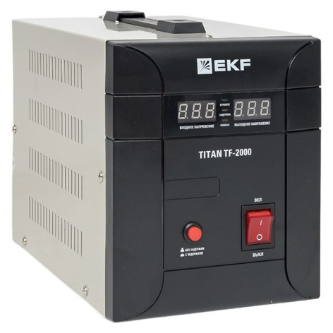 Изображение товара Стабилизатор напряжения EKF stab-TF-2000 2000 ВА для промышленного и бытового использования